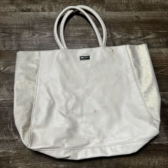 Jimmy Choo Parfums White Tote Bag - Picture 1 of 10